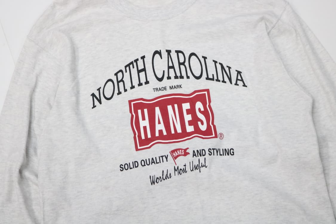 Hanes 헤인즈 빈티지 노스 캐롤라이나 롱슬리브 티셔츠 (M) 상품이미지3