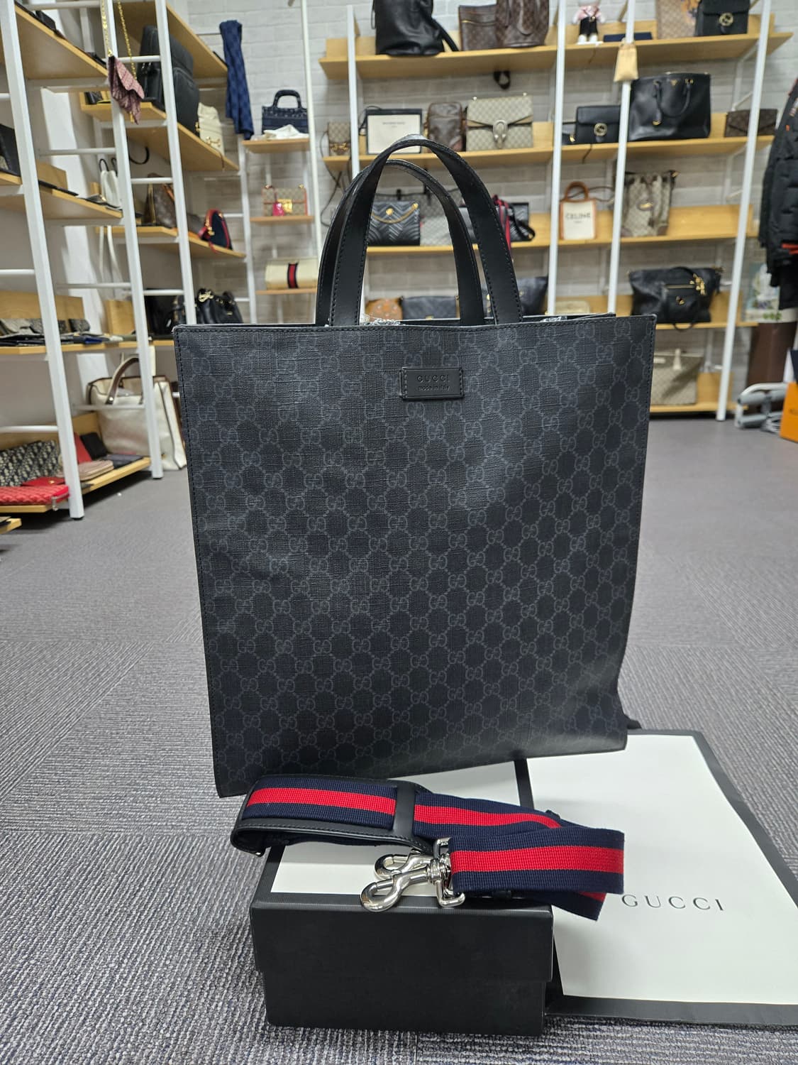 [특가][정품]구찌 웹삼선 토트 숄더백 상품이미지1