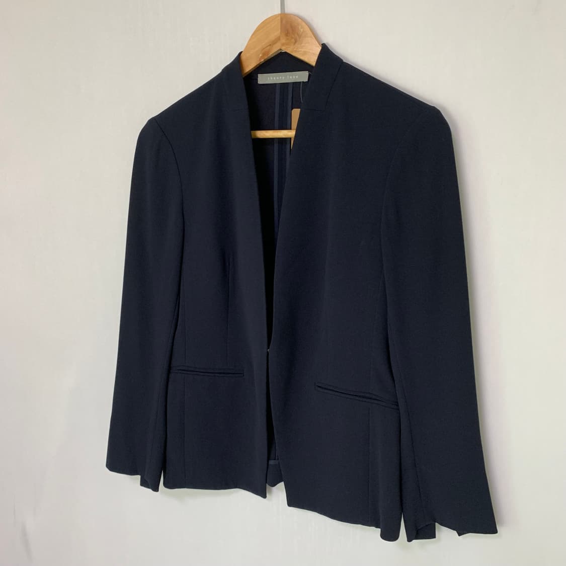 띠어리 노카라 후크 정장st 포멀 여성 자켓 다크 네이비 상품이미지2