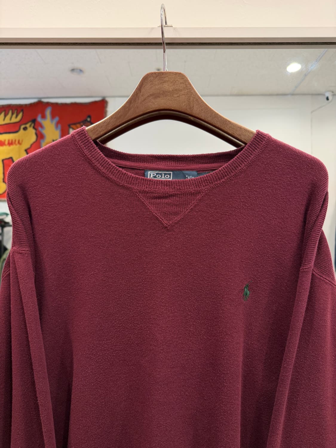 Polo ralph lauren 폴로 랄프로렌 니트 스웻셔츠 (wine) 상품이미지3