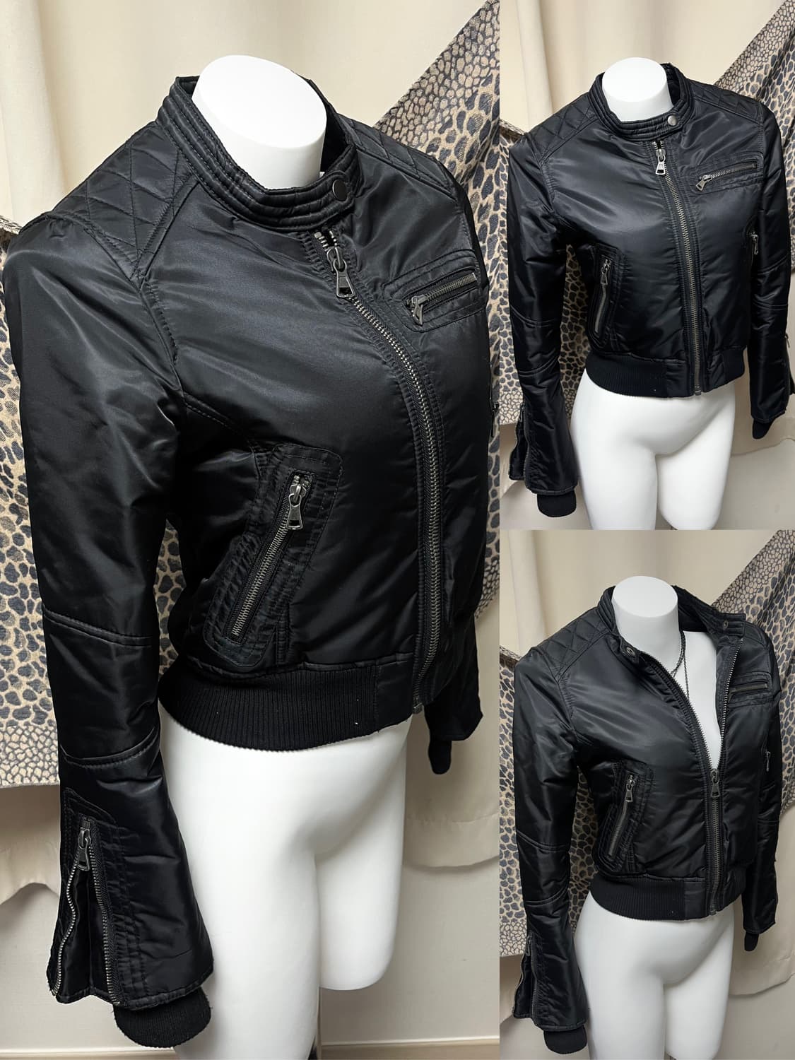 00s g.o.a 고아 크롭 라이더 봄버 자켓 상품이미지1