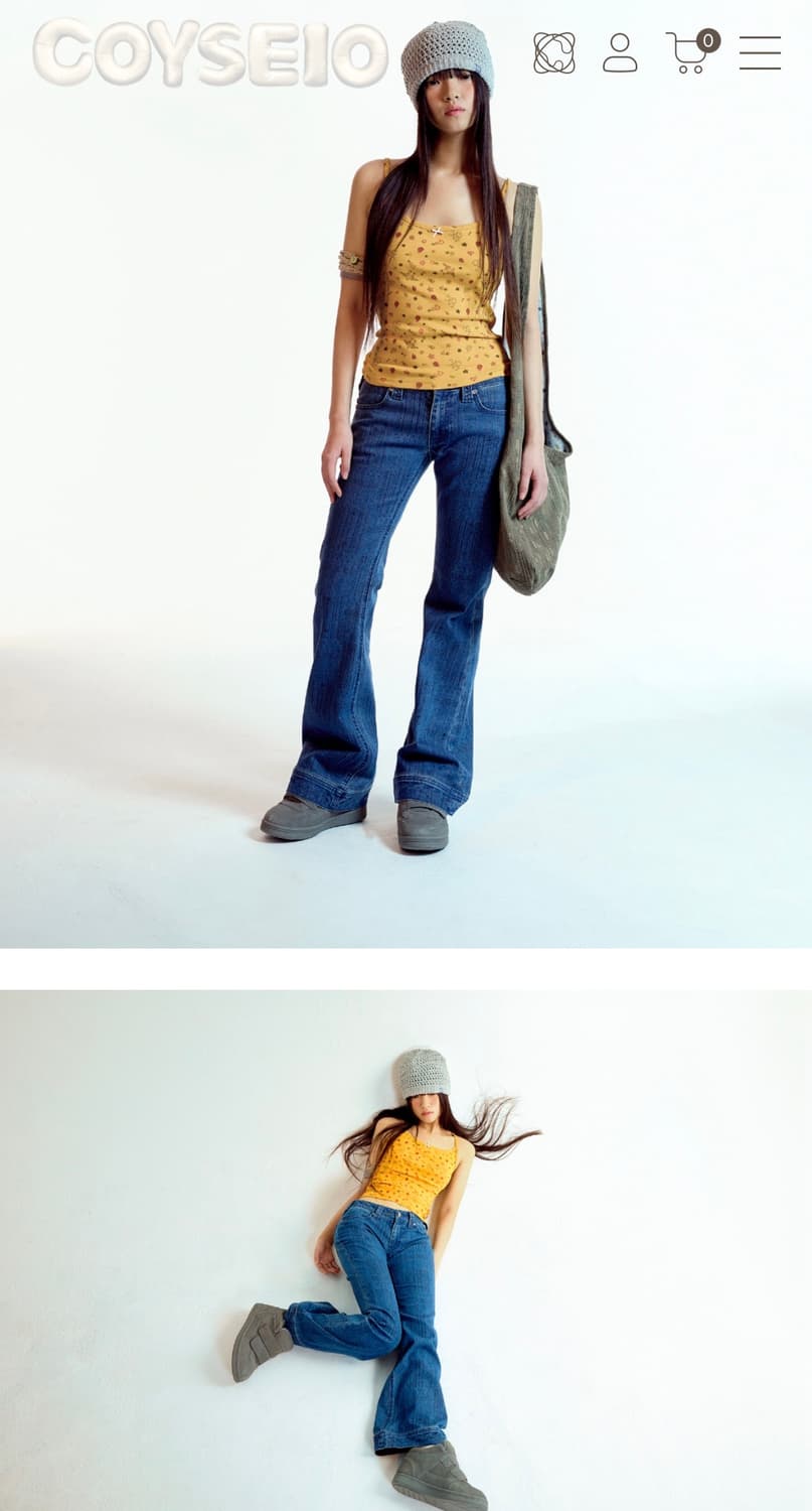 COYSEIO VINTAGE BOOTCUT DENIM PANTS BLUE 상품이미지2