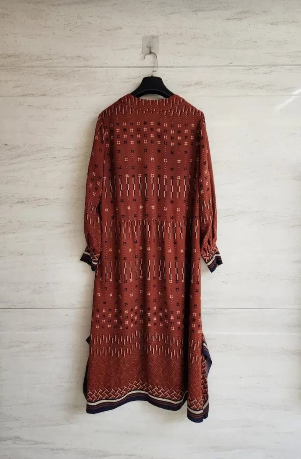 써스데이아일랜드 보더 변형 레이어드 원피스 M사이즈 상품이미지5