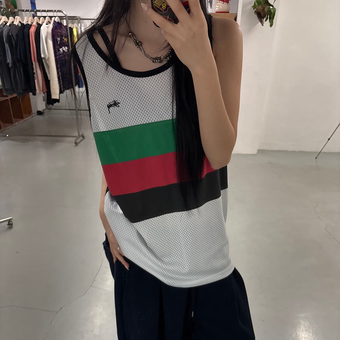 스투시 STUSSY Mesh Sleeveless Top 상품이미지3