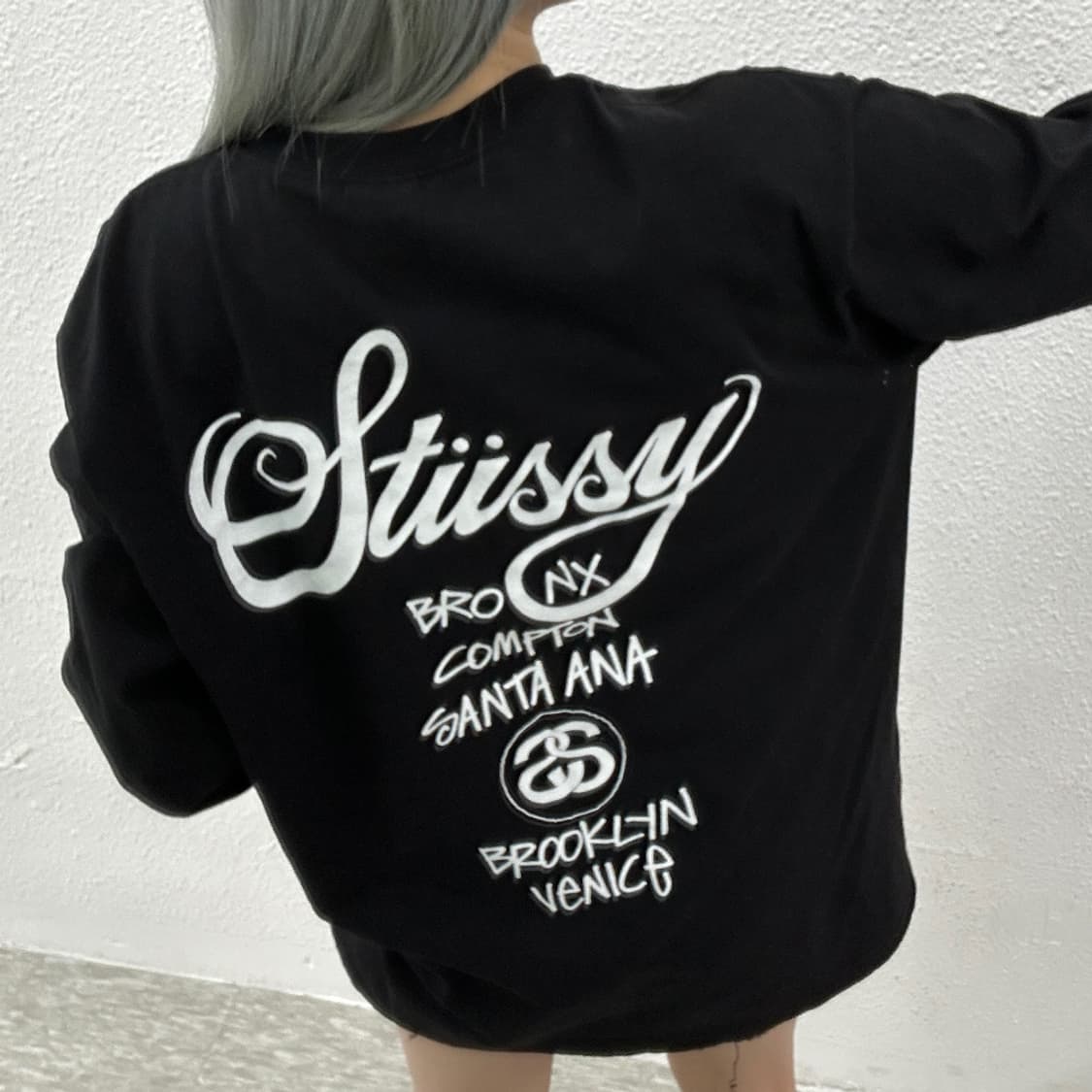 스투시 월드투어 블랙 롱슬리브 L 상품이미지2