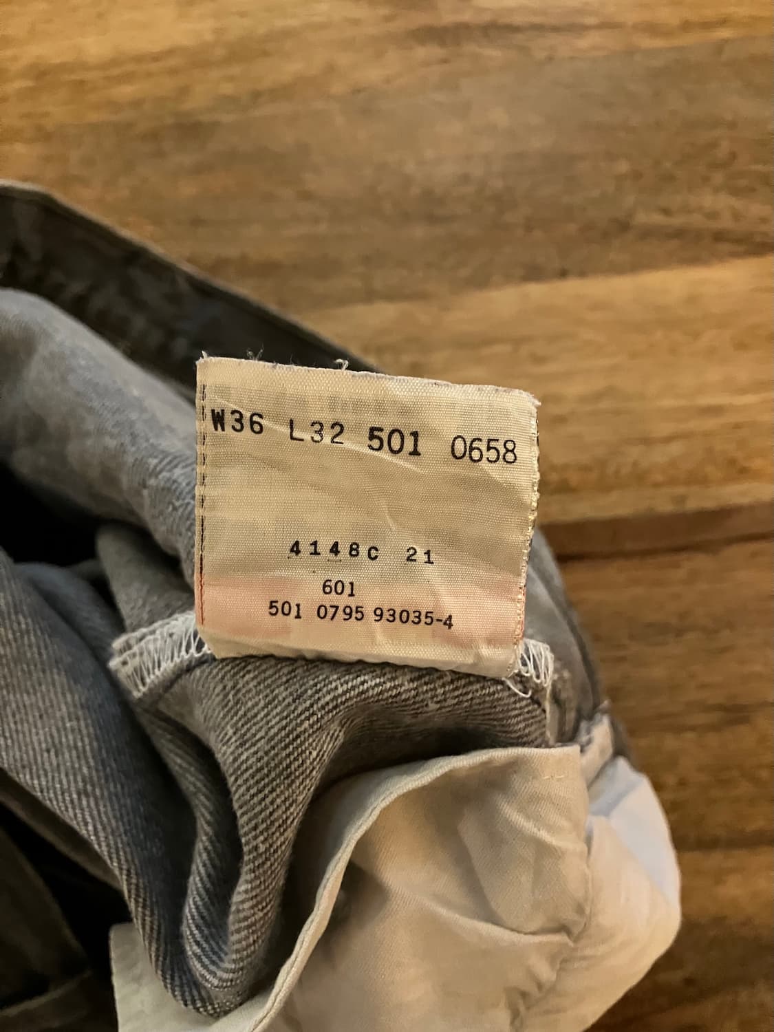 90s USA 빈티지 리바이스 501 블랙 데님 팬츠 상품이미지10