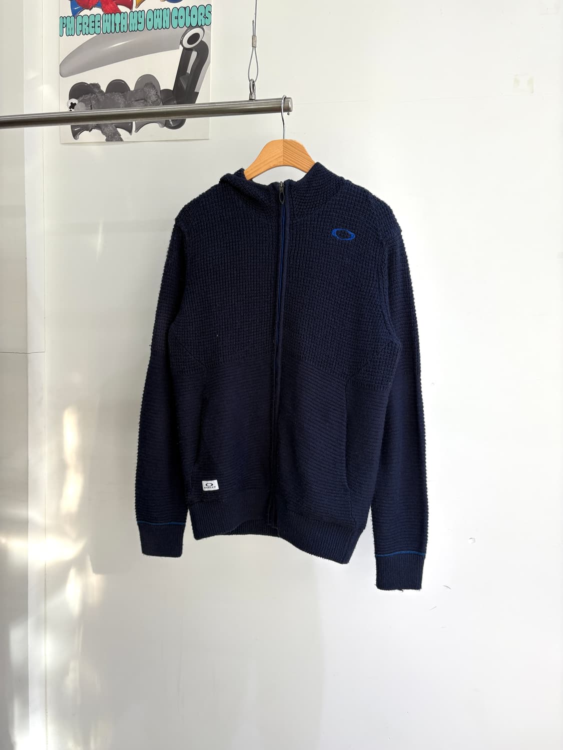 OAKLEY 와플 니트 후드집업 상품이미지1