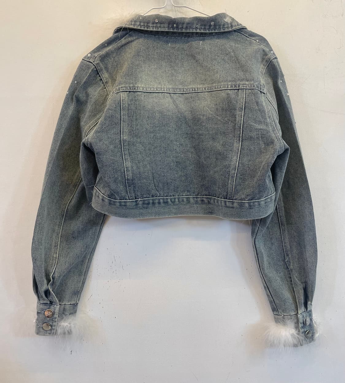 희귀템 플라워 큐빅 데님자켓 청자켓 숏자켓 크롭자켓 상품이미지6