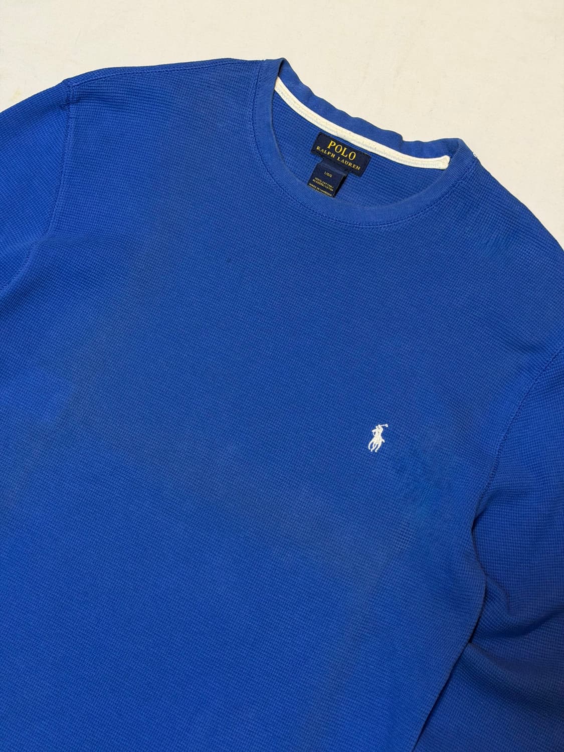 폴로 랄프로렌 와플 써멀 롱슬리브 스카이블루 상품이미지3