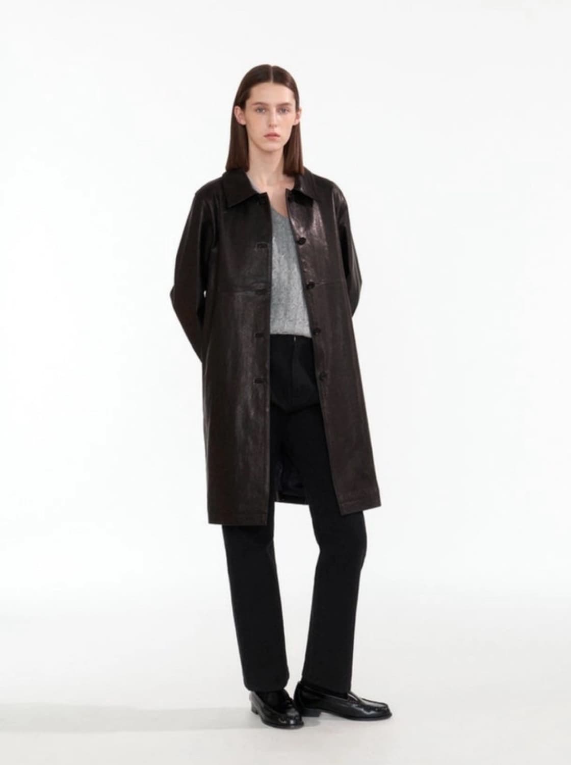 낫띵리튼 가죽 코트 상품이미지1