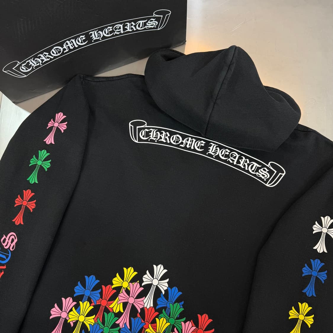 [리오브] 크롬하츠 멀티 컬러 크로스 후드집업 상품이미지3