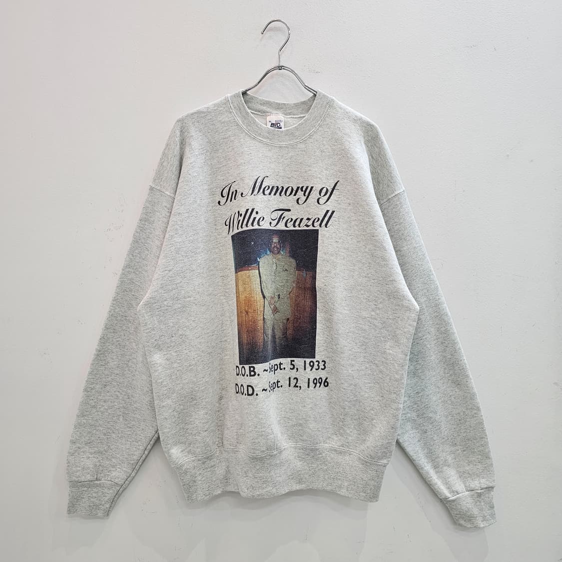 90s Made in USA BVD 메모리얼 스웻셔츠 맨투맨 기모 상품이미지1
