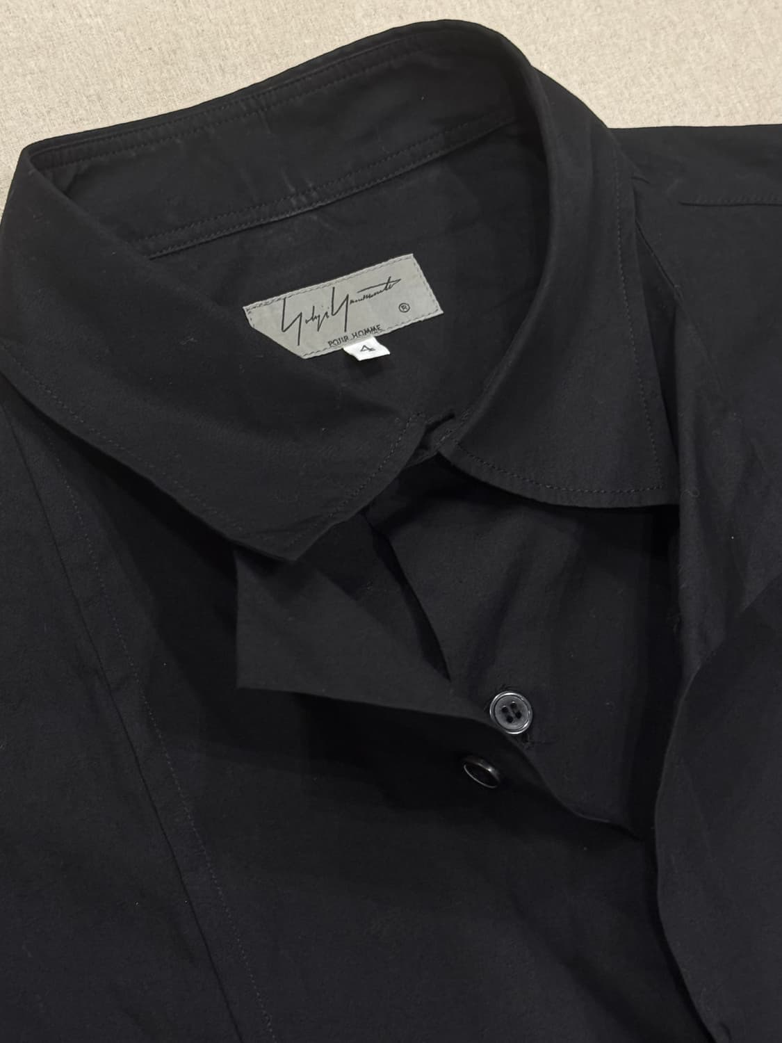 요지야마모토 뿌르옴므 19aw 레이어드 벨티드 롱 셔츠 상품이미지9