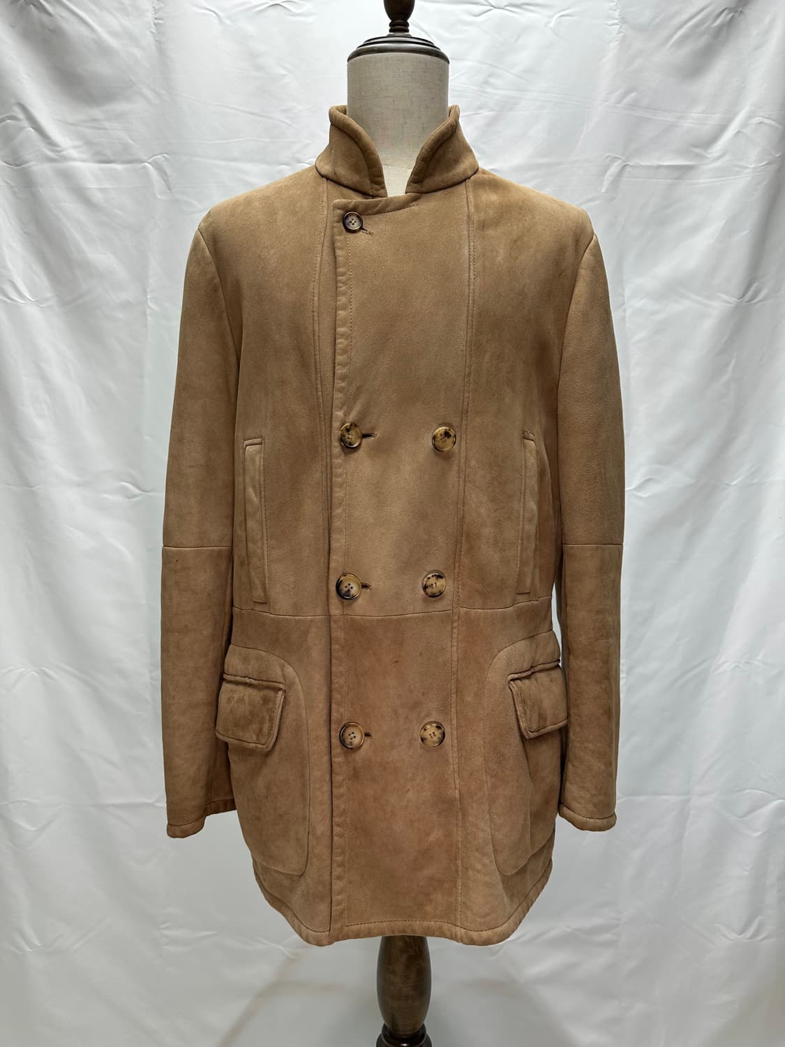 브루넬로쿠치넬리 더블 브레스티드 시어링 무스탕 XL 판매 상품이미지2