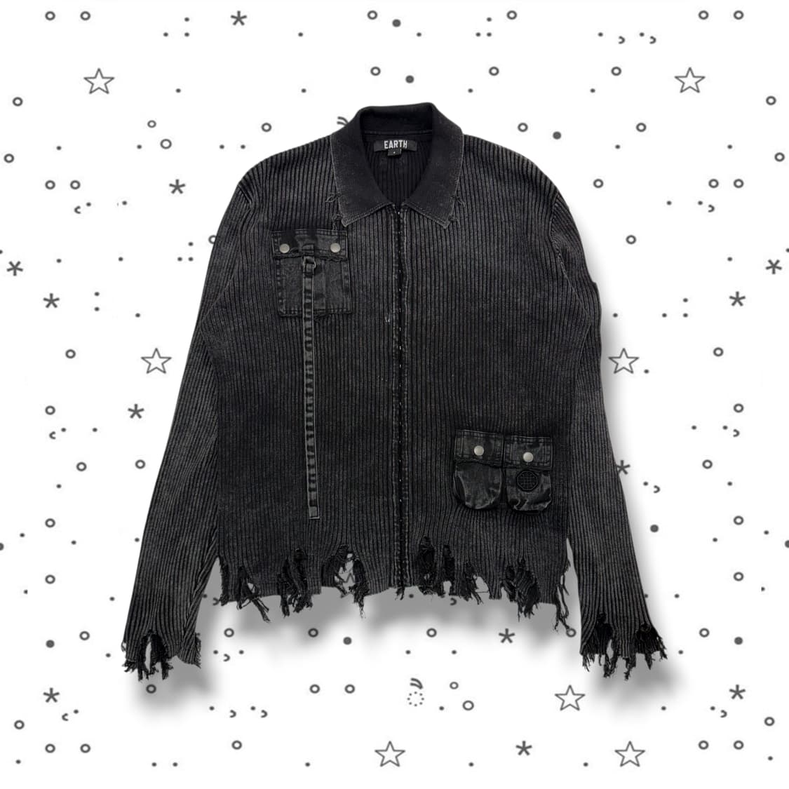 F BADBLOOD 배드블러드 디스트로이드 러스티 카고 가디건 상품이미지1