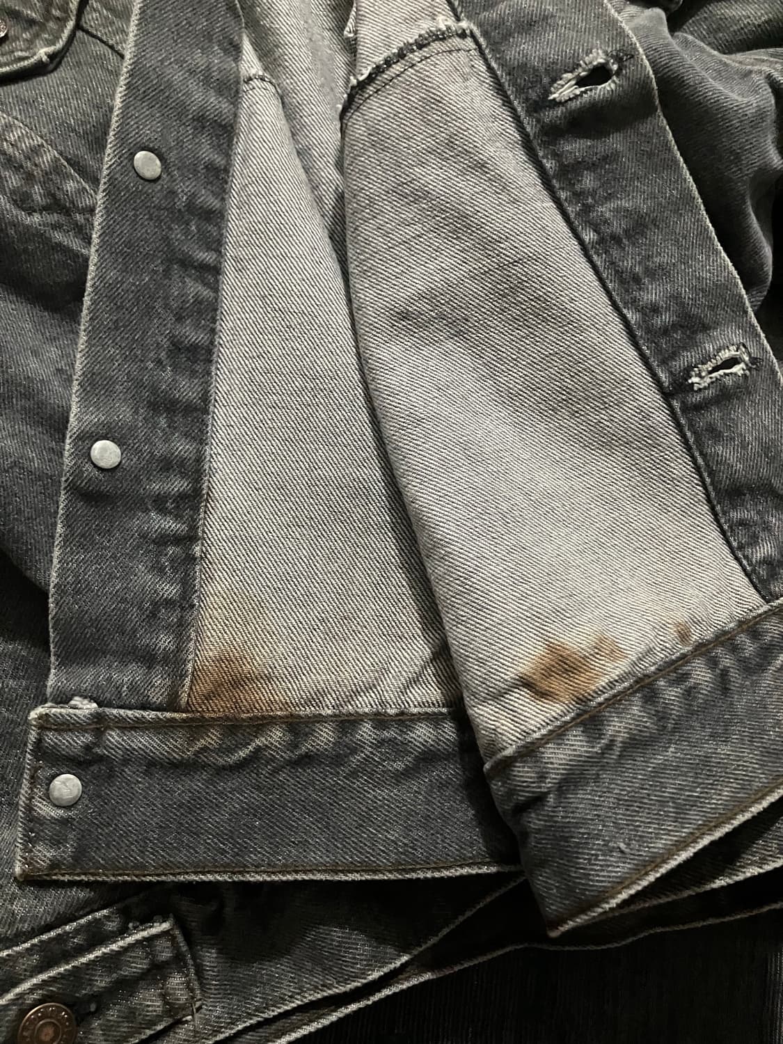 🇺🇸 80s USA 빈티지 리바이스 70506 블랙 데님 자켓 상품이미지8