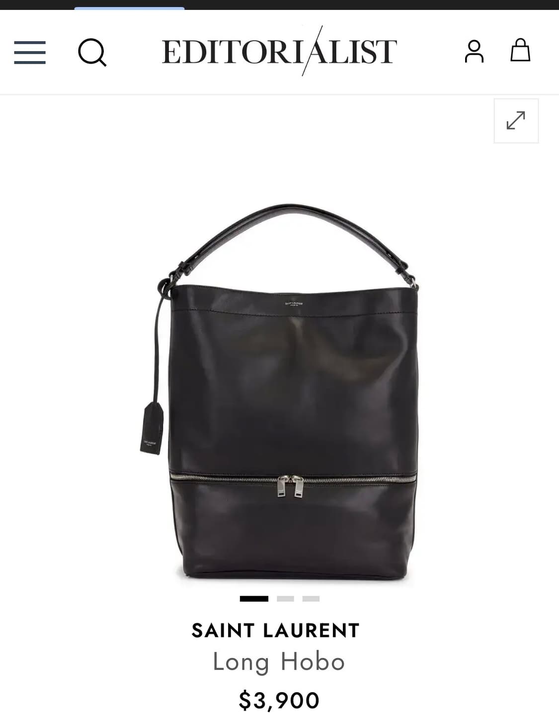 생로랑 레더 호보 토트 백 새상품 상품이미지4