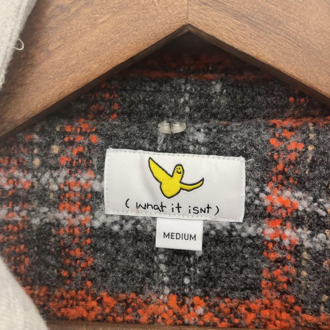 와릿이즌 와키윌리 키치 오렌지 체크 후드 자켓 M C09280 상품이미지5