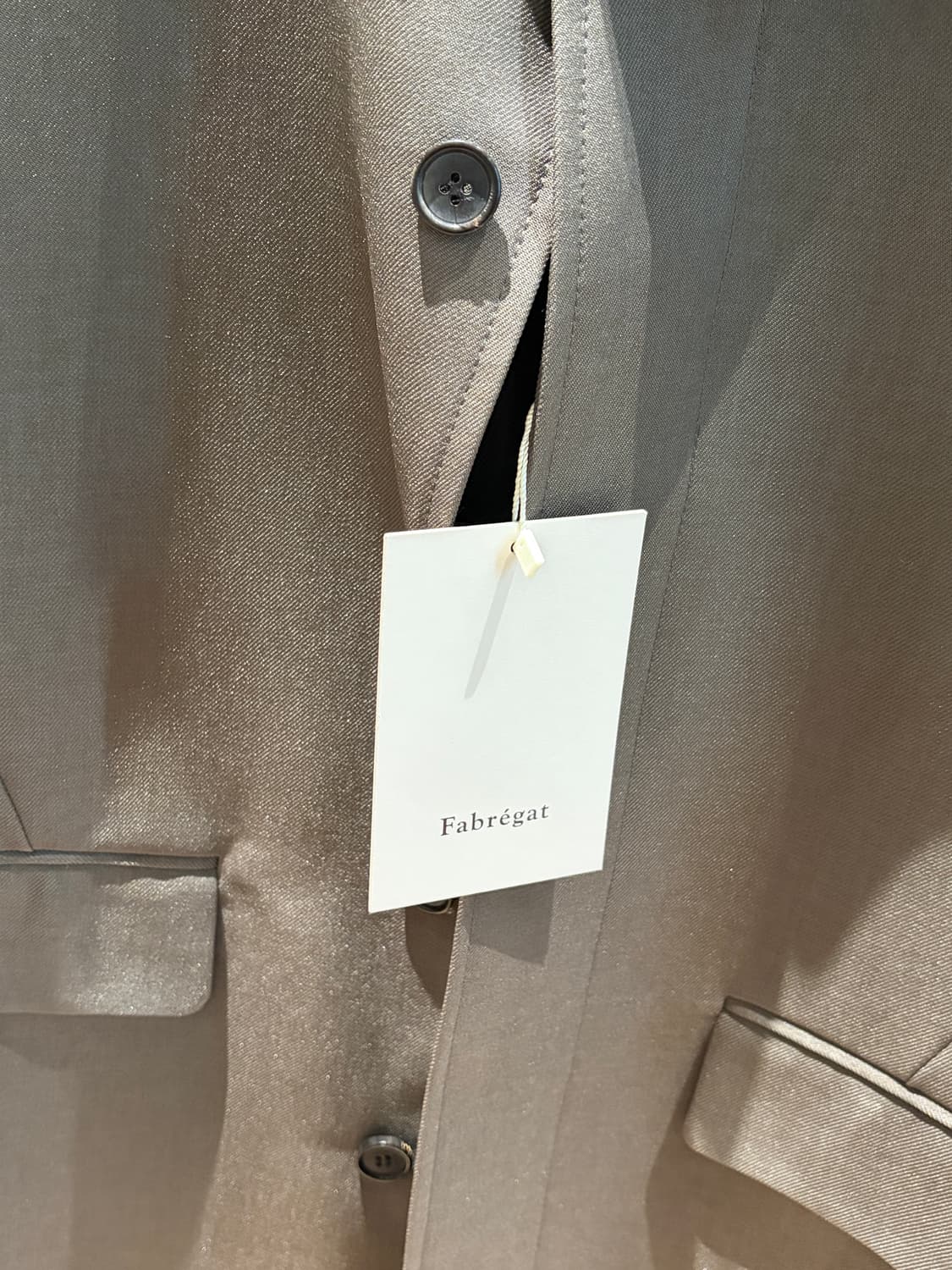 파브레가 메리노 울 파이핑 히든 자켓(차콜) 상품이미지2