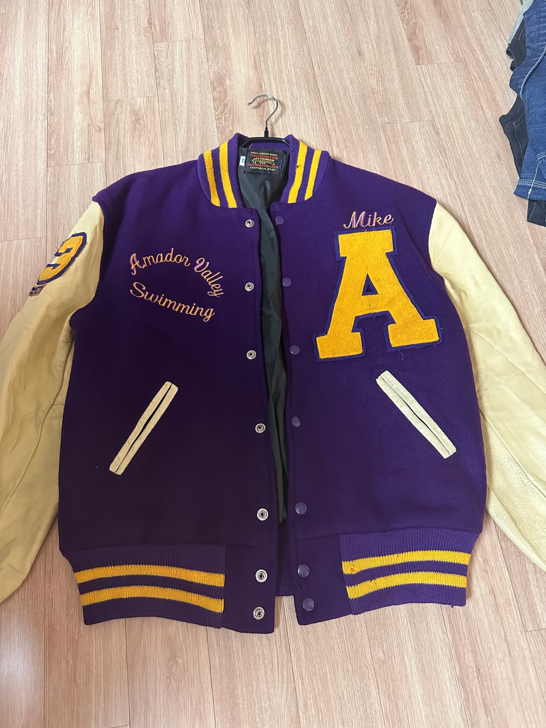 빈티지 바시티자켓(퍼플/42) 상품이미지1