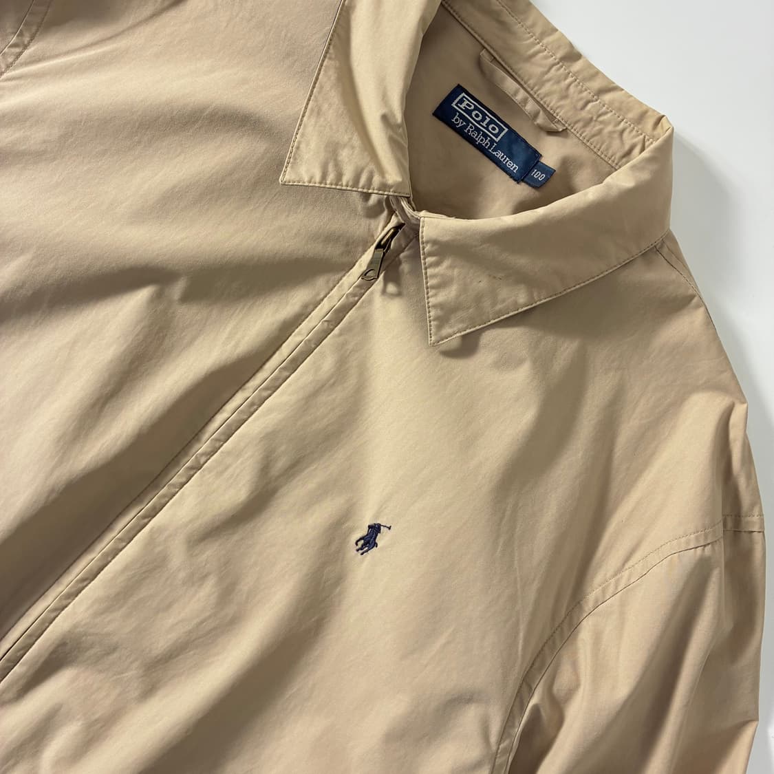 Polo  폴로 랄프로렌 자수 베이지 코튼 쉘 블루종 자켓   상품이미지3