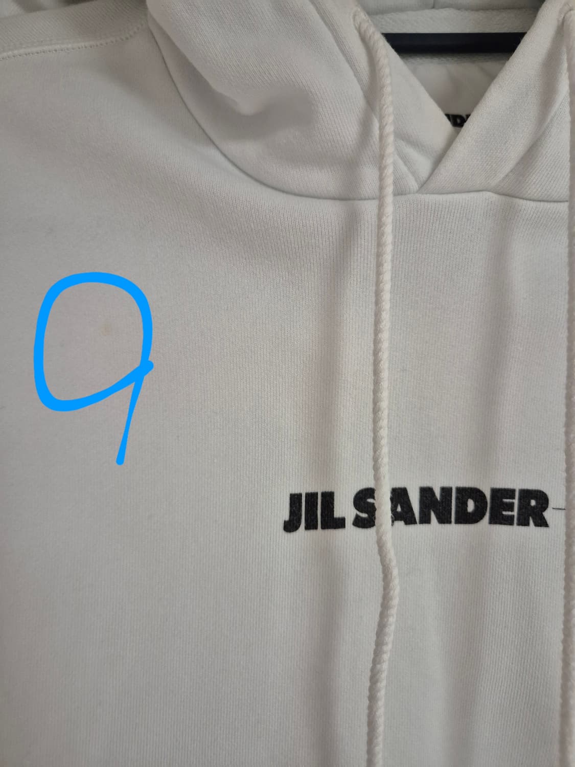 질샌더 로고 후드티 화이트 M 상품이미지2