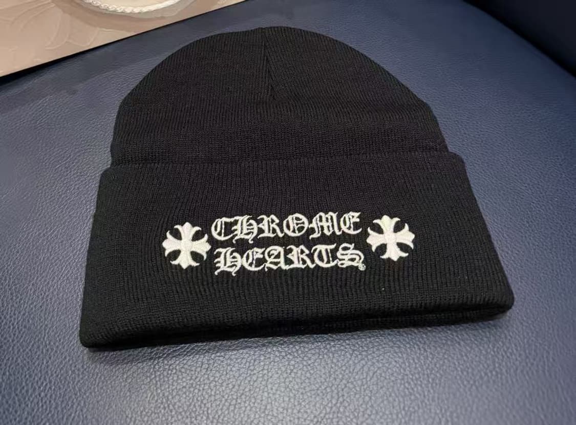 크롬하츠 로고 비니 블랙 남녀공용 상품이미지1