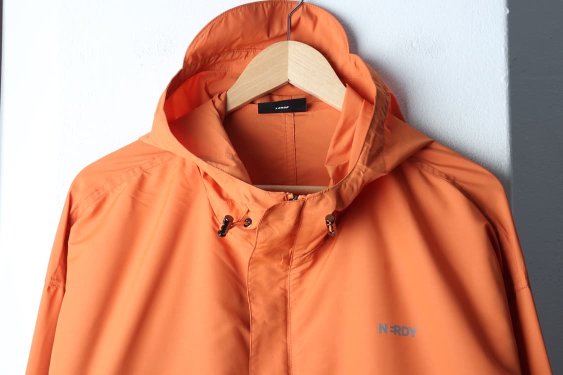 (L-2XL) 널디 집업 바람막이 점퍼자켓 경량 오렌지-H32528 상품이미지3