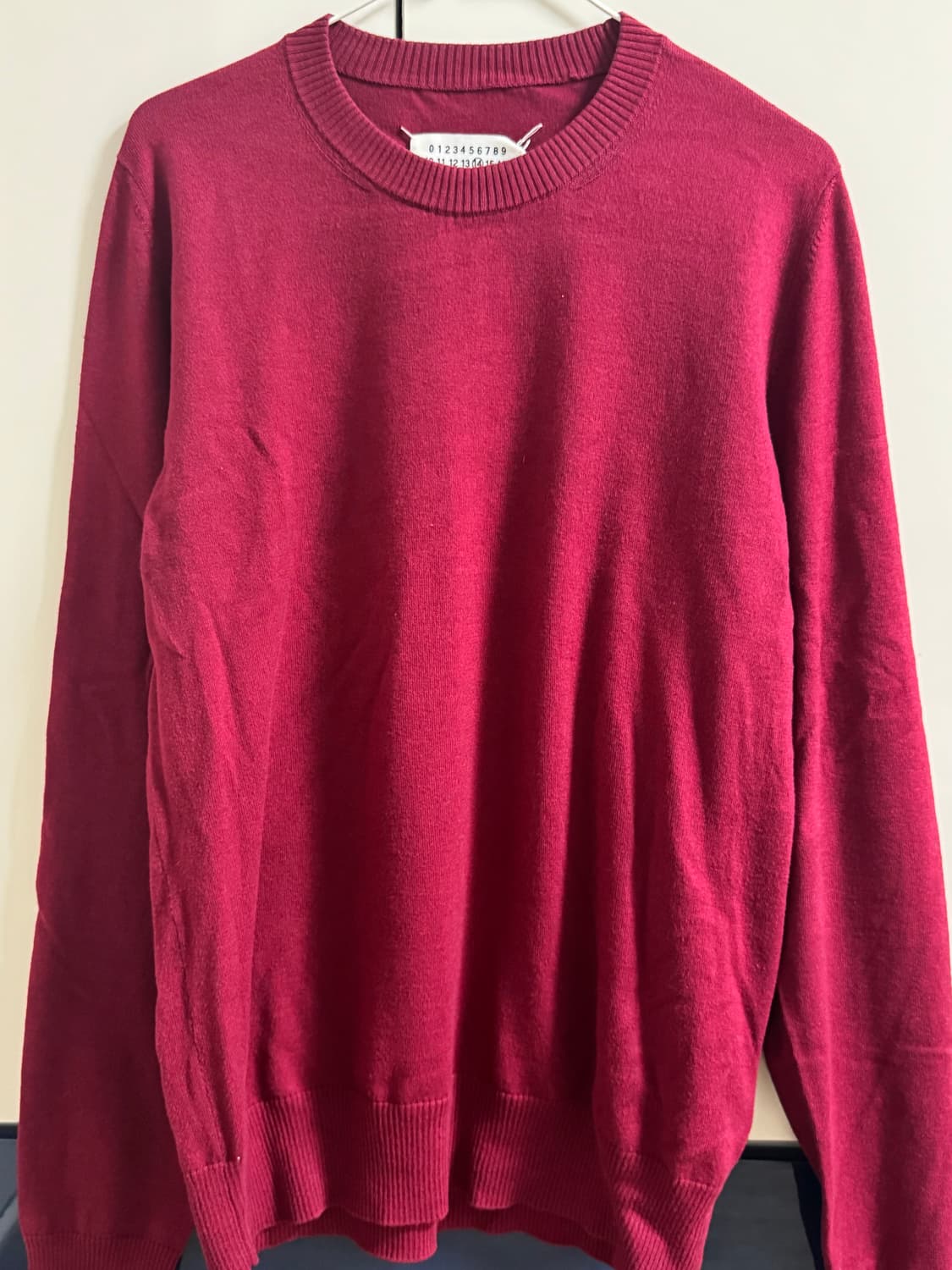 마르지엘라 버건디 엘보 패치 니트 상품이미지2