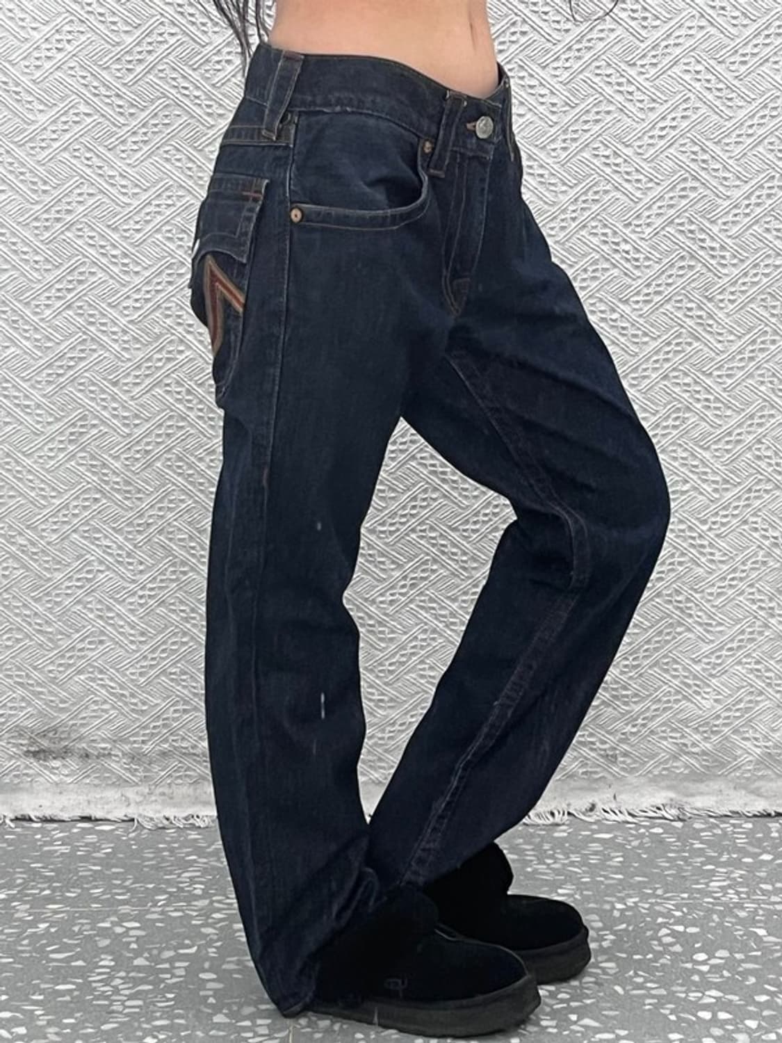 트루릴리전 스트레이트 빈티지 스티치 데님팬츠 33인치 C09486 상품이미지2