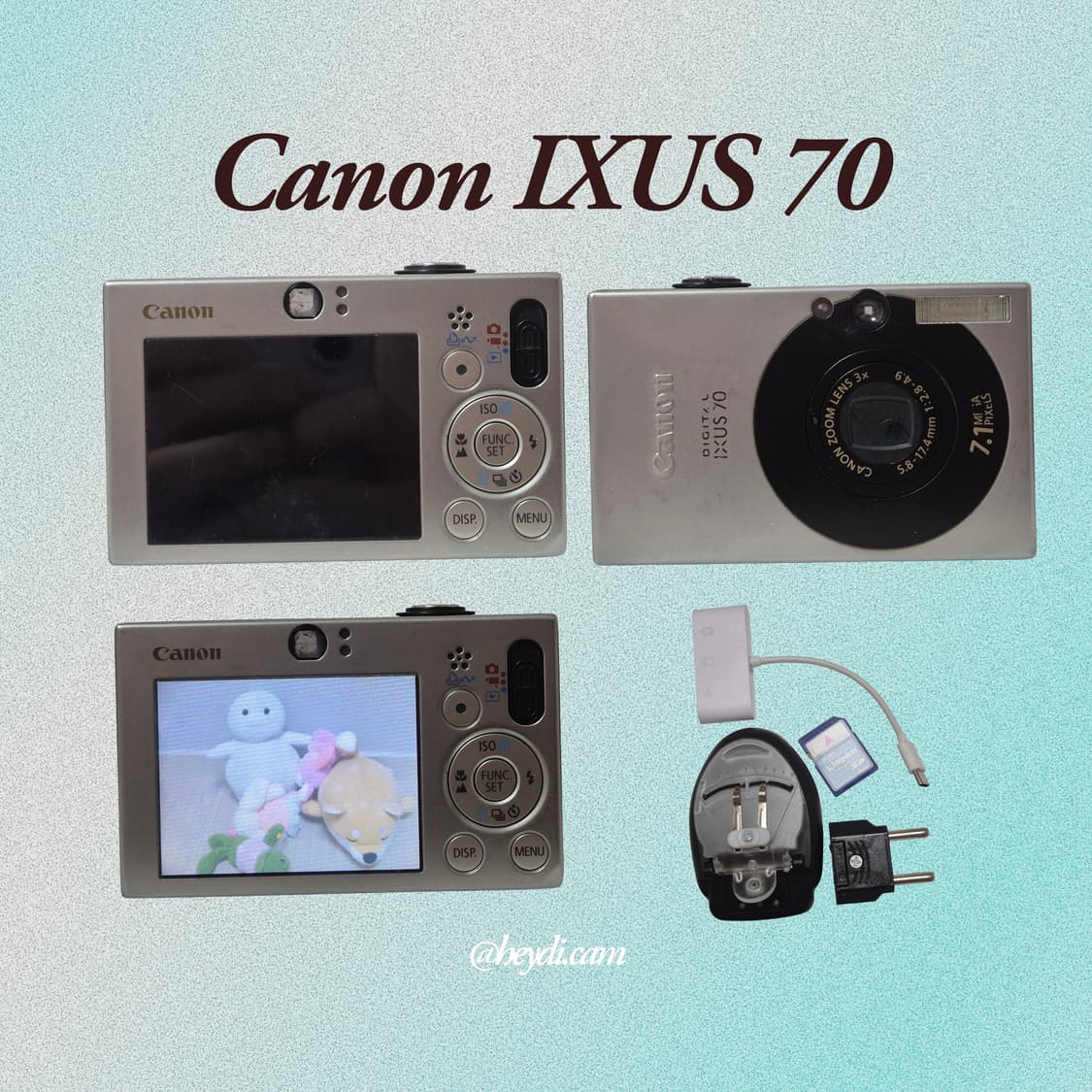 (강민경 아이브 리즈 은채) 캐논 ixus70블랙  상품이미지2