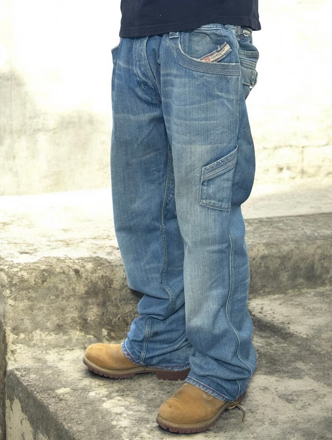 디젤 워크 카펜터 포켓 워싱 데님 팬츠 상품이미지5