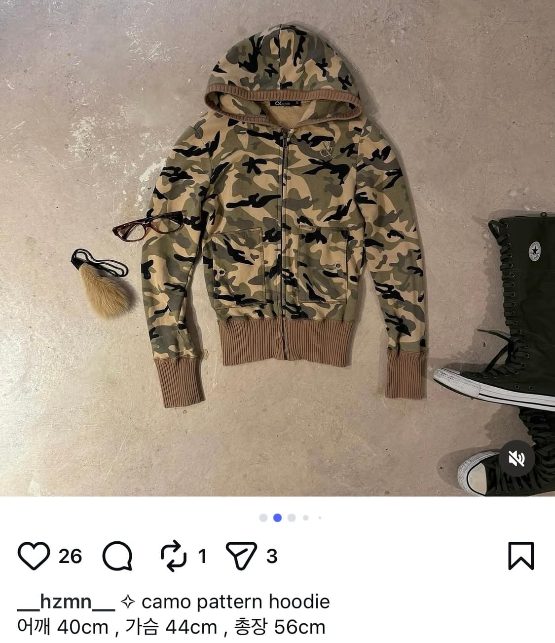Camo pattern hoodie 상품이미지1