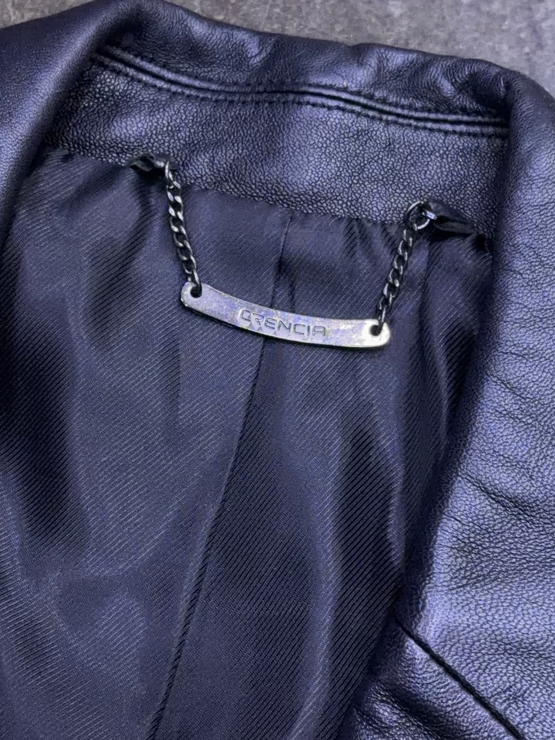 크렌시아 블랙 양가죽 원버튼 싱글 레더 가죽자켓 85 상품이미지7