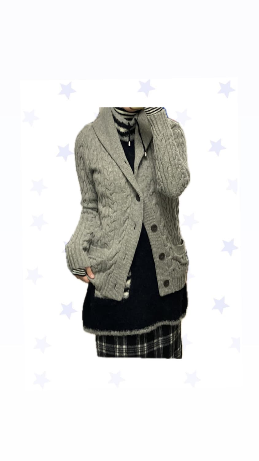 무채색 케이프 코디셋 상품이미지3