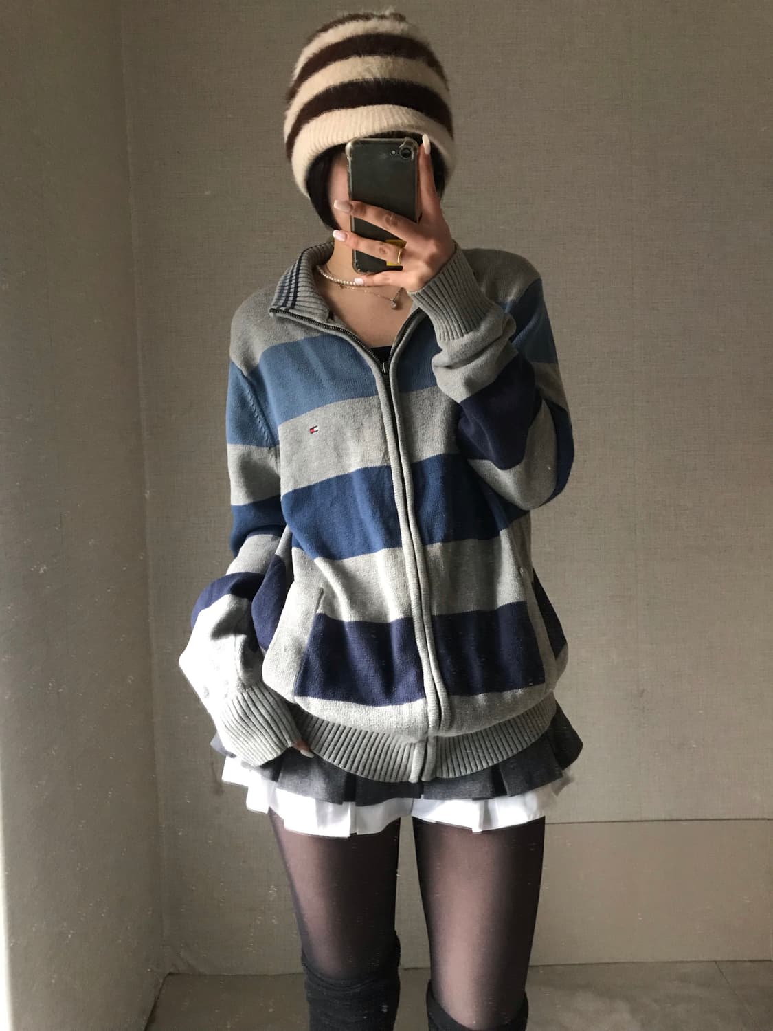 타미힐피거 스트라이프 니트집업 상품이미지4