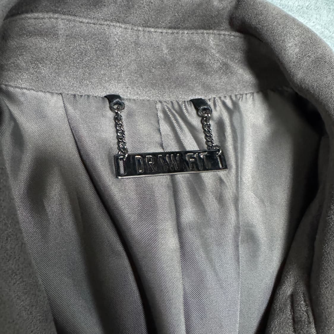 드로우핏 다크브라운 스웨이드 블루종  상품이미지3