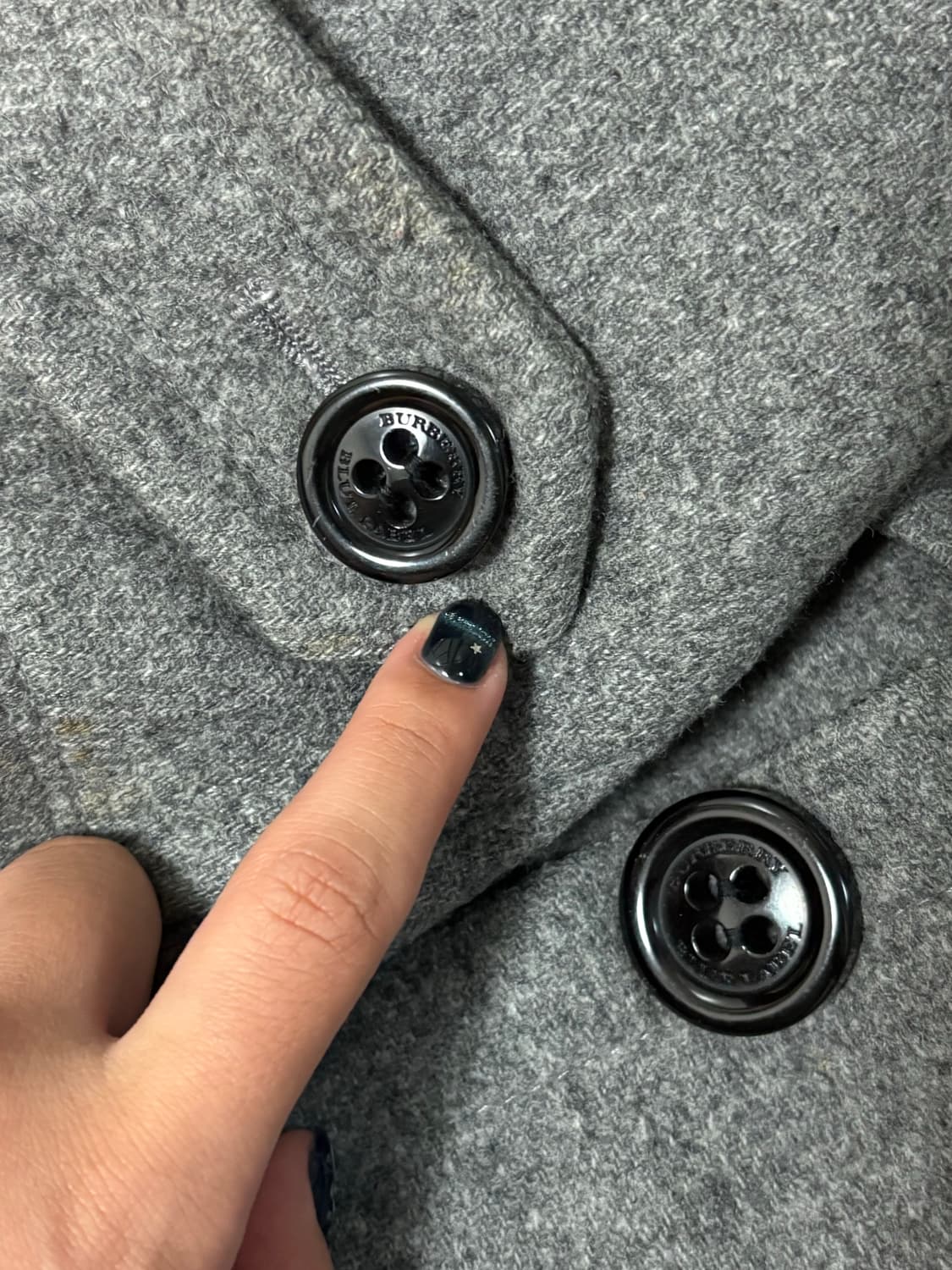 버버리 하이넥 하프코트. 그레이. 상품이미지4