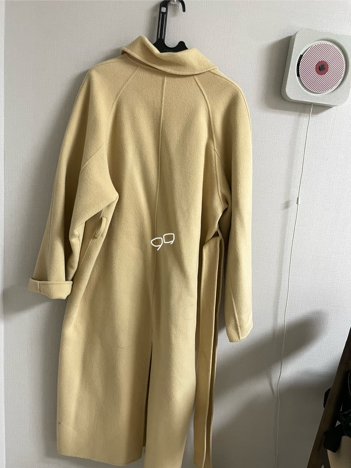 버터색 핸드메이드 롱코트 ᐝ (원가: 25만원) 상품이미지4