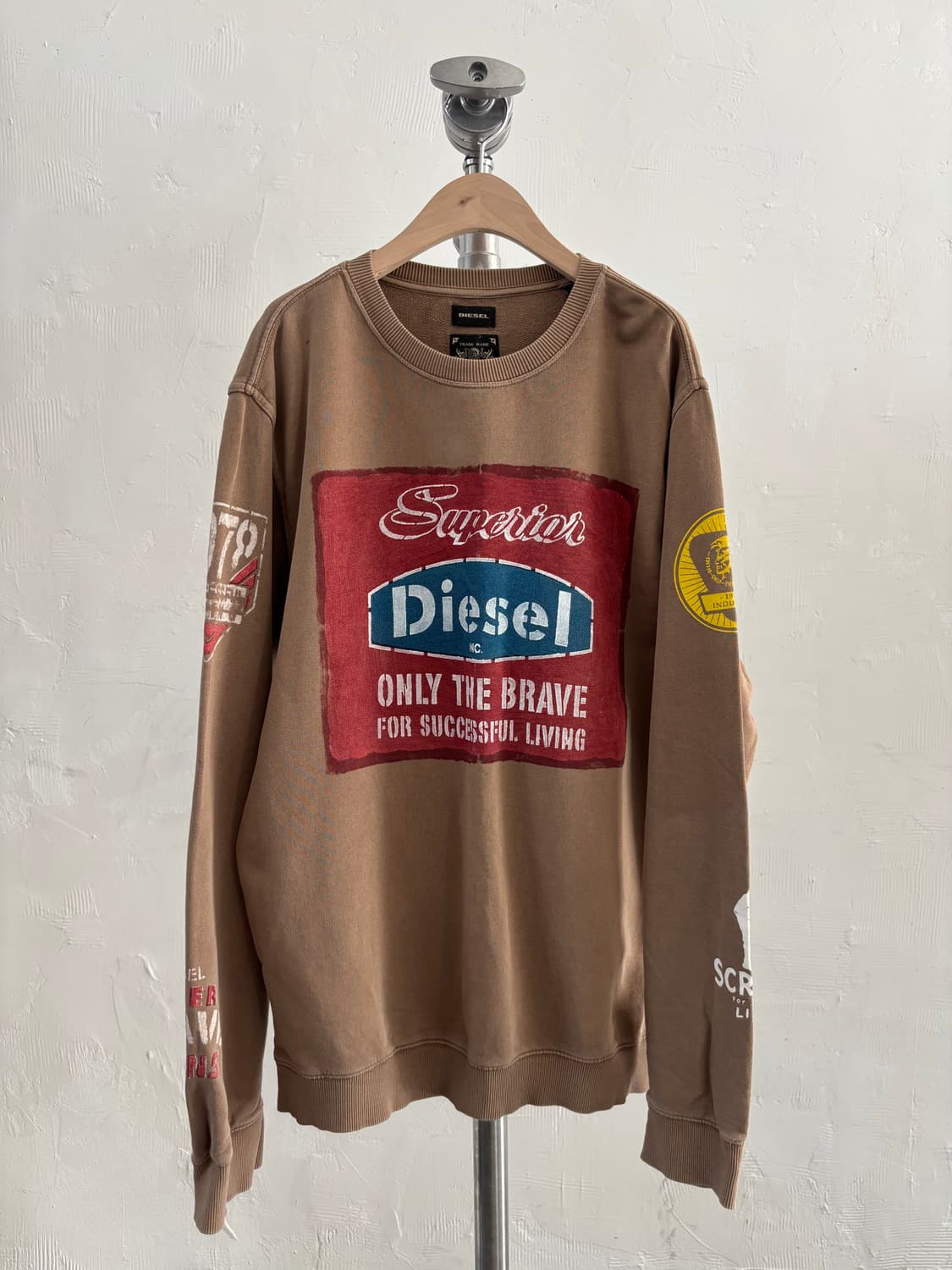 Diesel 디젤 브라운 그래픽 맨투맨 상품이미지4