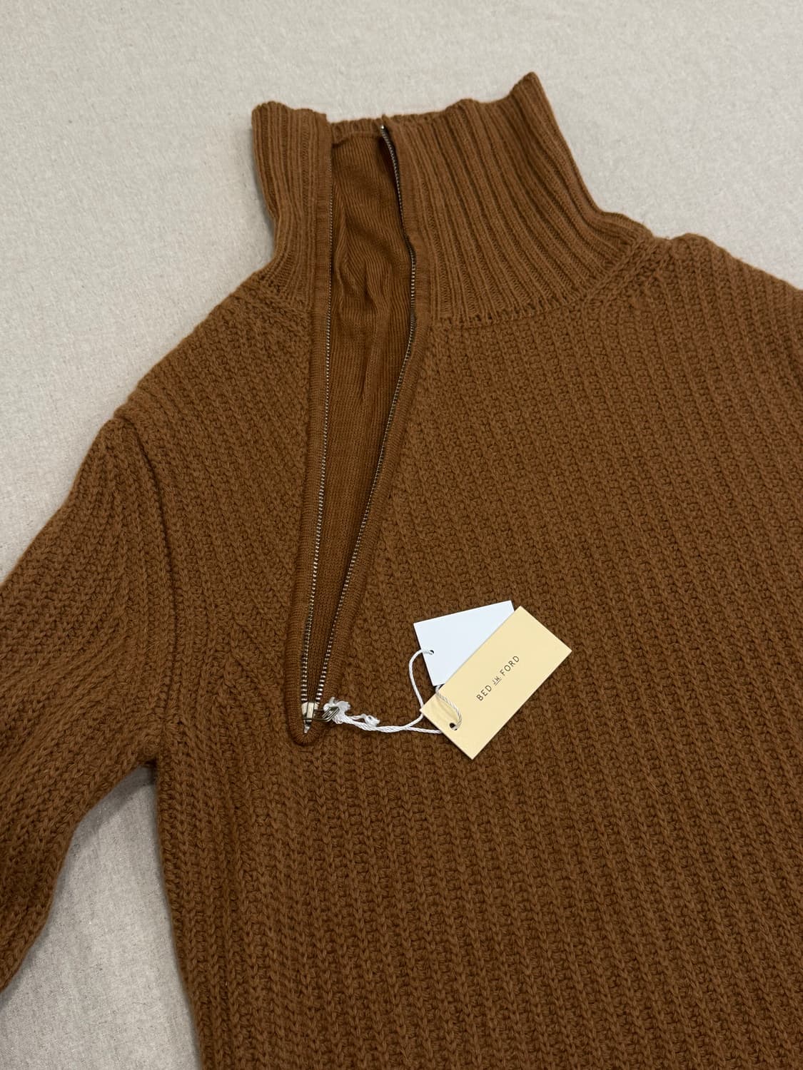Bed j.w. Ford 21AW 하이넥 사선지퍼 스웨터 상품이미지5