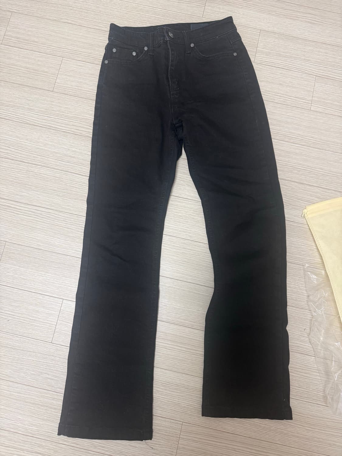 쓰리타임즈 5501 부츠컷 팬츠 젯블랙 상품이미지2