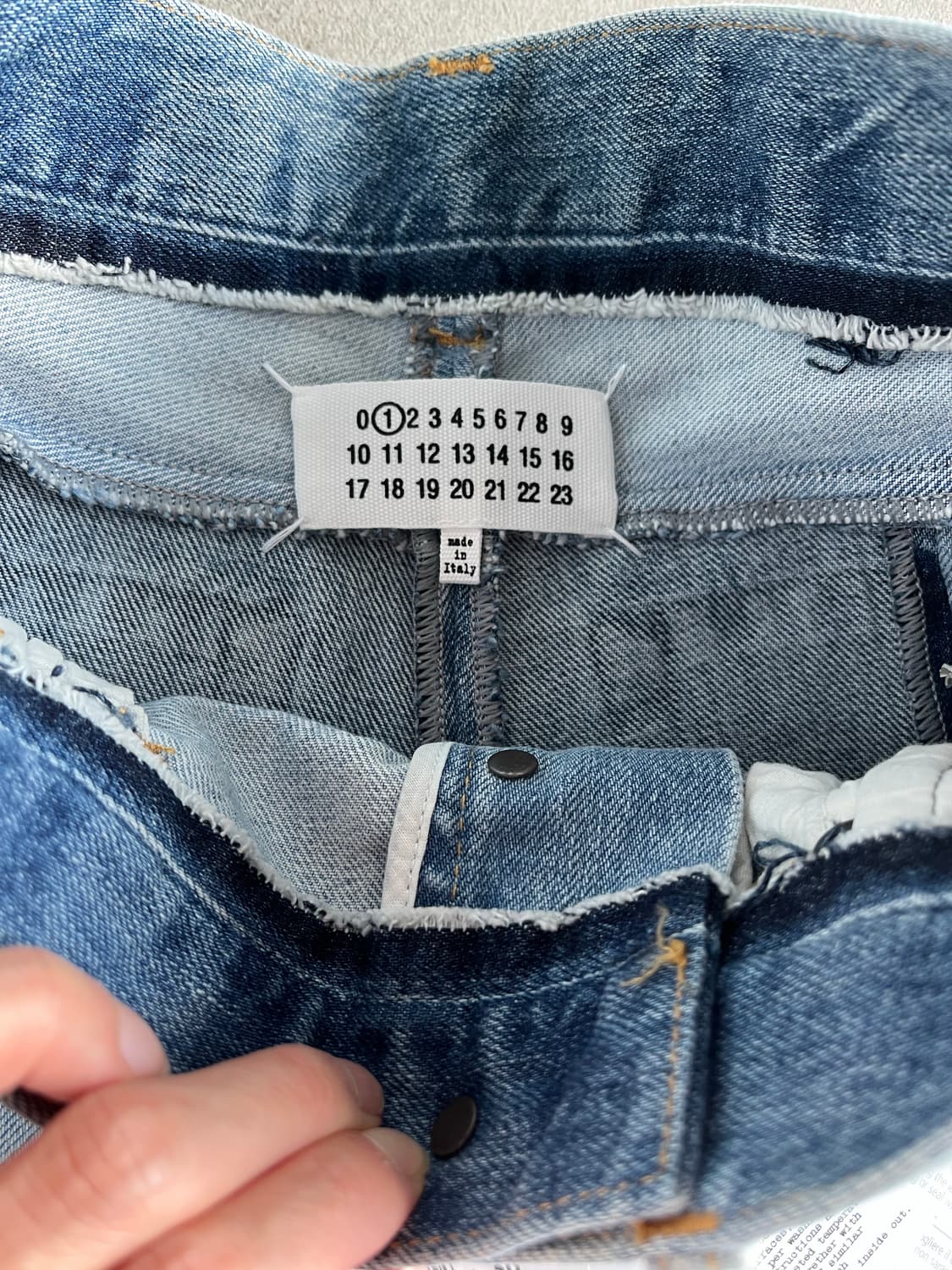 (새상품) 메종 마르지엘라 컨트라스 패널 스트레이트 진 상품이미지3