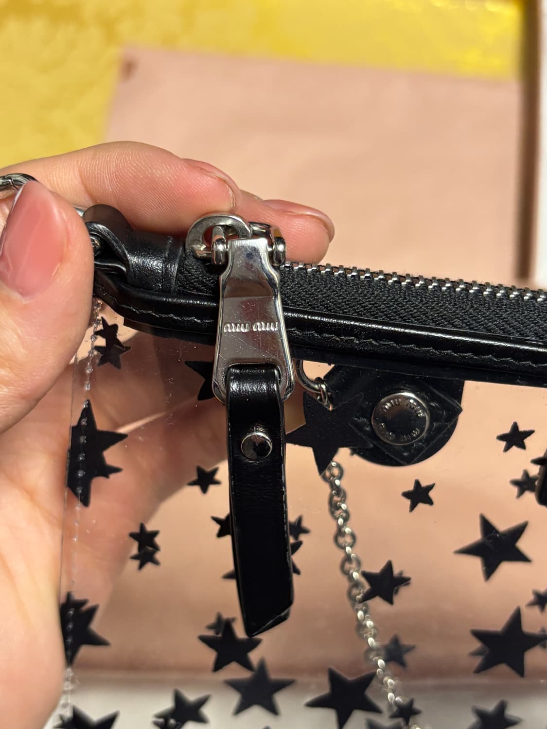 미우미우 투명 스타 파우치 + 카드지갑 세트 (새제품) 상품이미지5