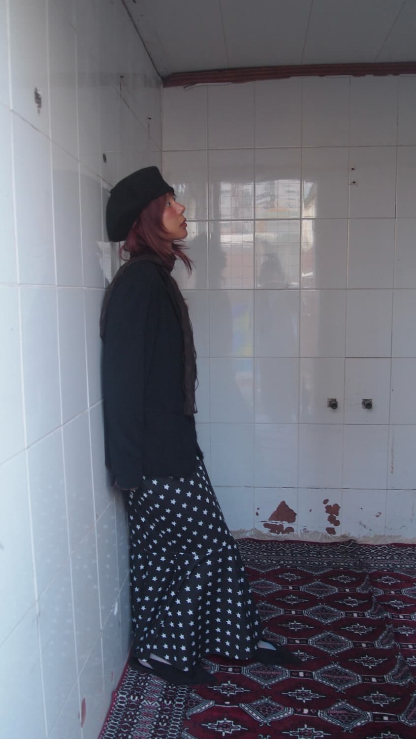 빈티지 별 패턴 플레어 스커트 상품이미지2