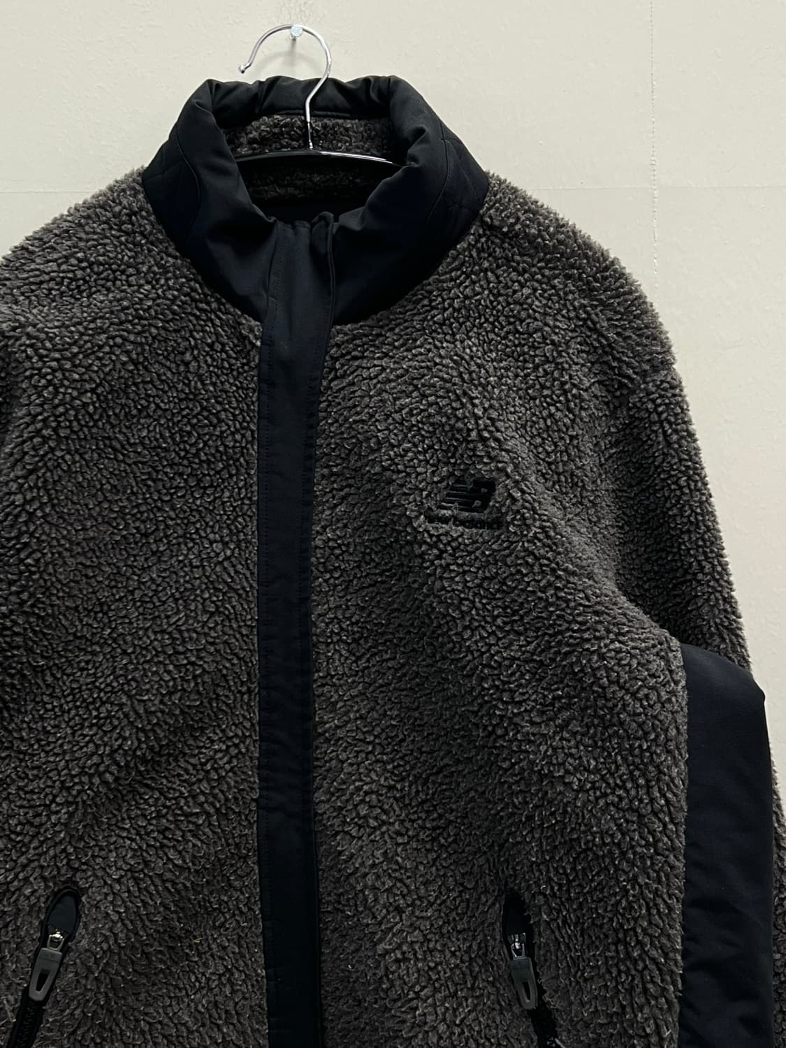 뉴발란스 엘보우패치 양털 플리스 뽀글이 집업 자켓 상품이미지3