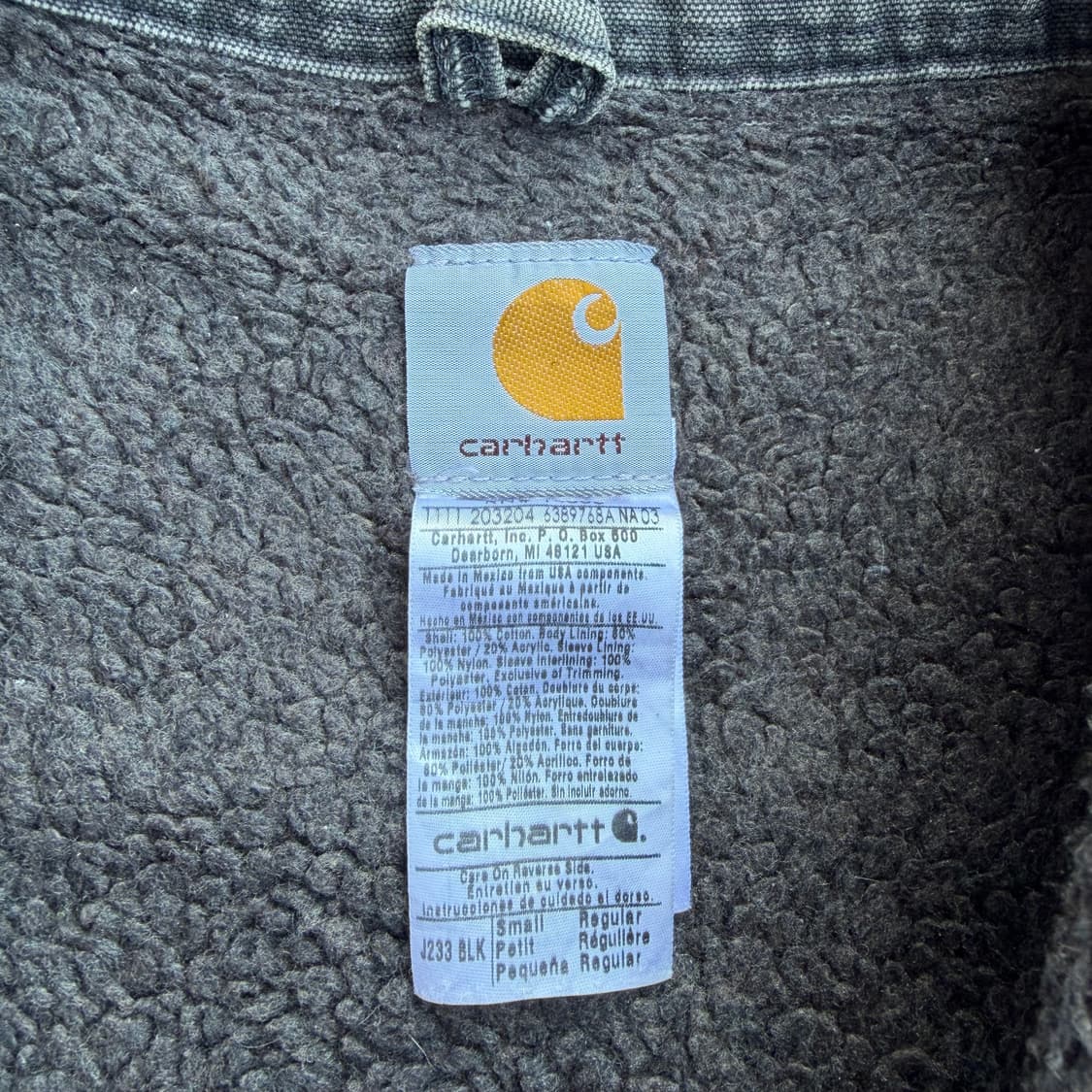OG 빈티지 칼하트 J233 BLK 트러커 자켓 상품이미지9