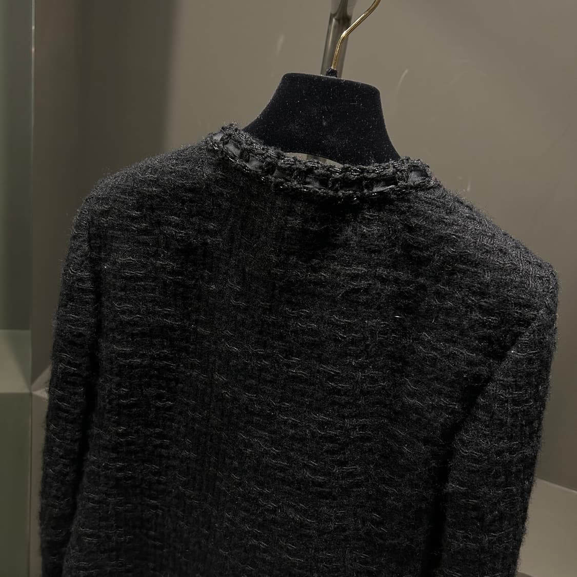 샤넬 브레이드 블랙 트위드 자켓 상품이미지7