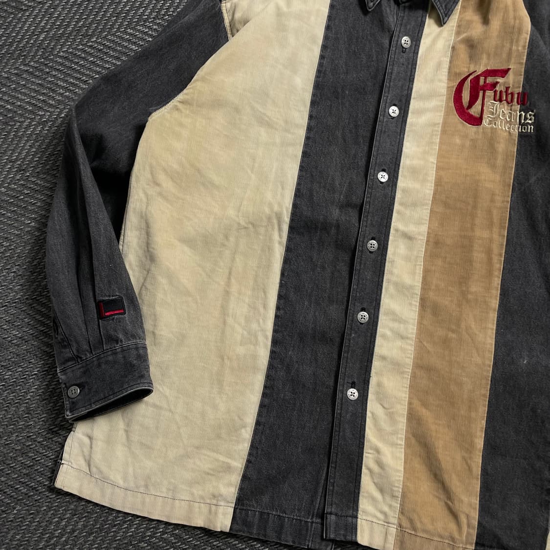 00s 후부 올드스쿨 박시핏 데님 캔버스 셔츠o 4521 상품이미지3