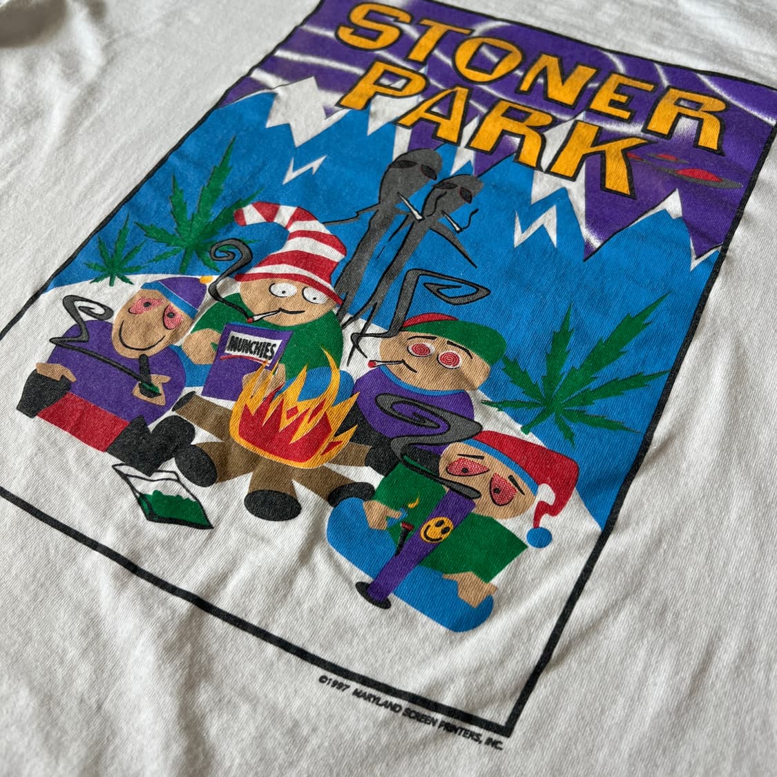 빈티지 90s South Park Stoner Park 티셔츠 상품이미지3